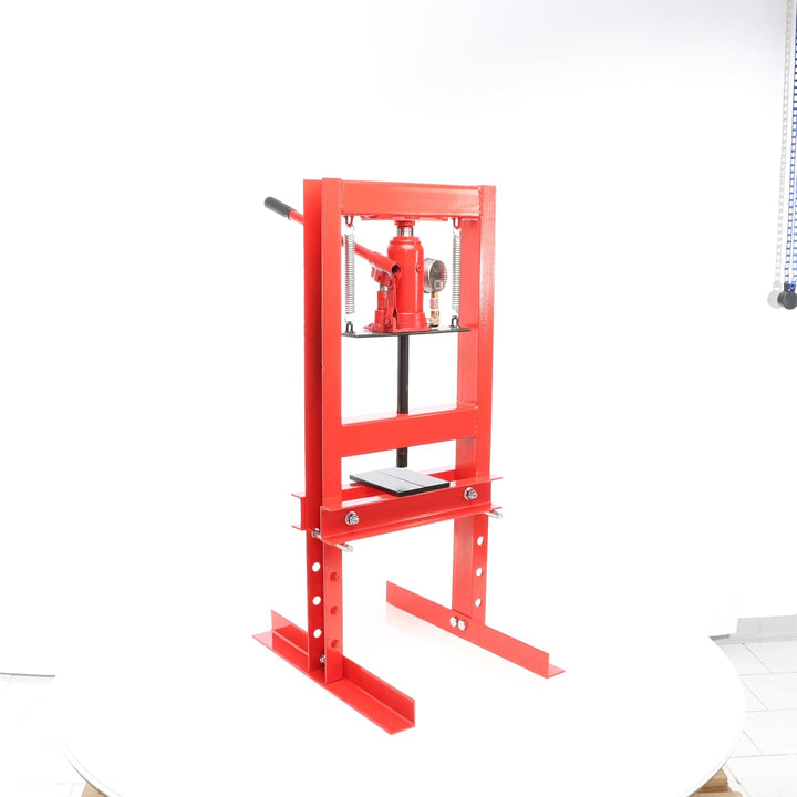 Wiltec 6T Profi Werkstattpresse, 300mm, Hydraulikpresse aus Stahl, Rahmenpresse mit Manometer, Lager