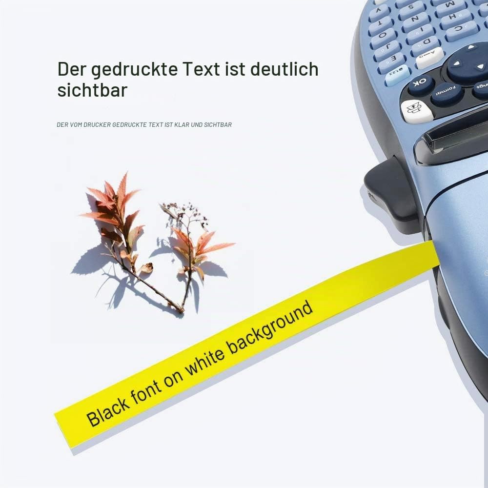 MarkField kompatible Schriftband für Dymo Letratag Gelb Kunststoff Etikettenband, Schwarz auf Gelb f