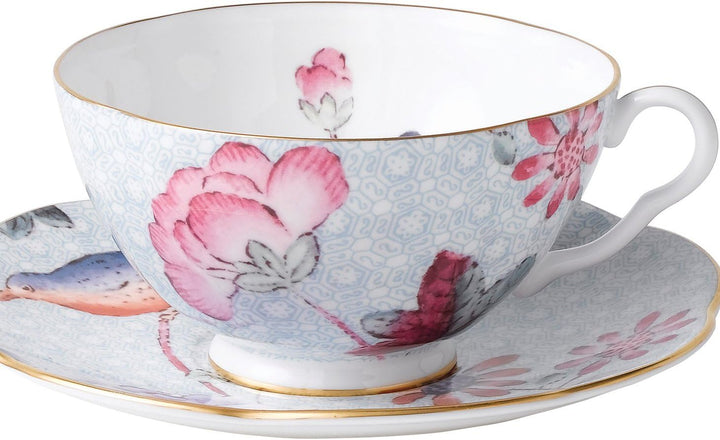 Wedgwood Harlequin Cuckoo Teetasse und Untertasse Kuckuck, Teetasse & Untertasse, Set, blau blau Bla