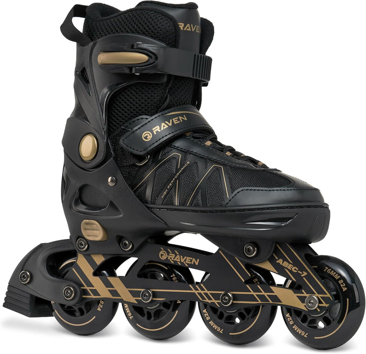 Raven 2in1 Verstellbare Inlineskates-Eishockey Expert mit Triple-Vent-System, Carbon Abec7 Kugellage
