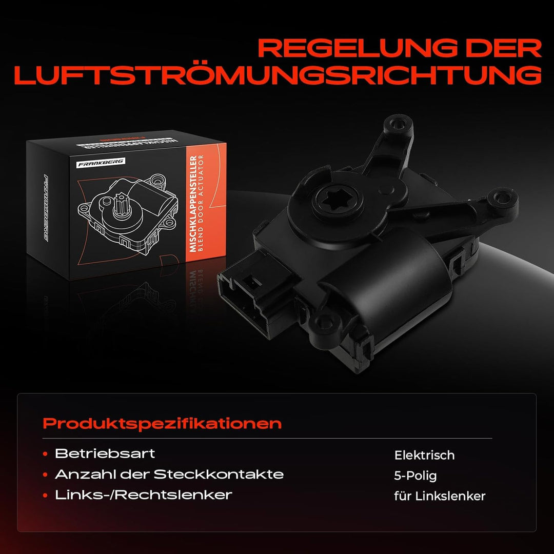 Frankberg Stellelement Stellmotor Heizung Klimaanlage Kompatibel mit A3 Q2 TT Golf P-a-s-s-a-t T-o-u