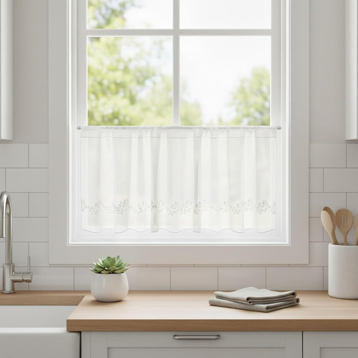 Interdeco Klemmstangen (2 Stück), Klemmfix Scheibenstangen mit Gummistopfen Silbergrau in 8/6 mm Ø,