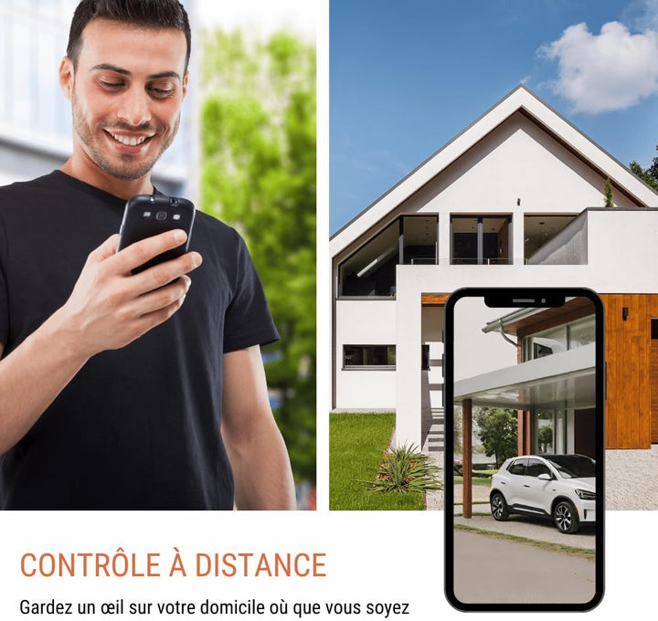 Konyks Camini Air SE – Überwachungskamera für den Aussenbereich, kabellos, WLAN, Benachrichtigungen