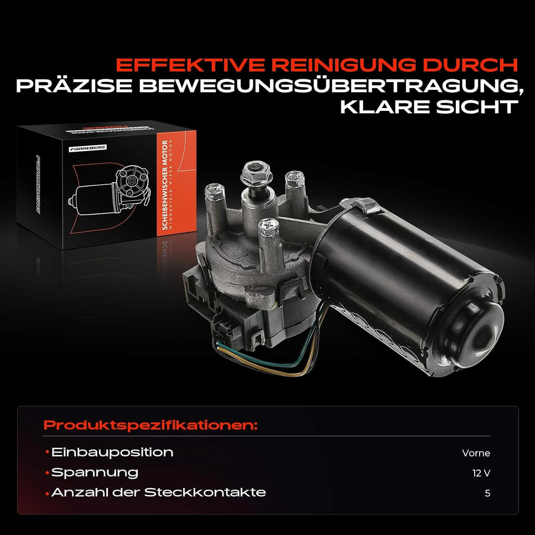 Frankberg 1x Wischermotor Scheibenwischermotor 5-Polig Vorne Links oder Rechts Kompatibel mit Jumper
