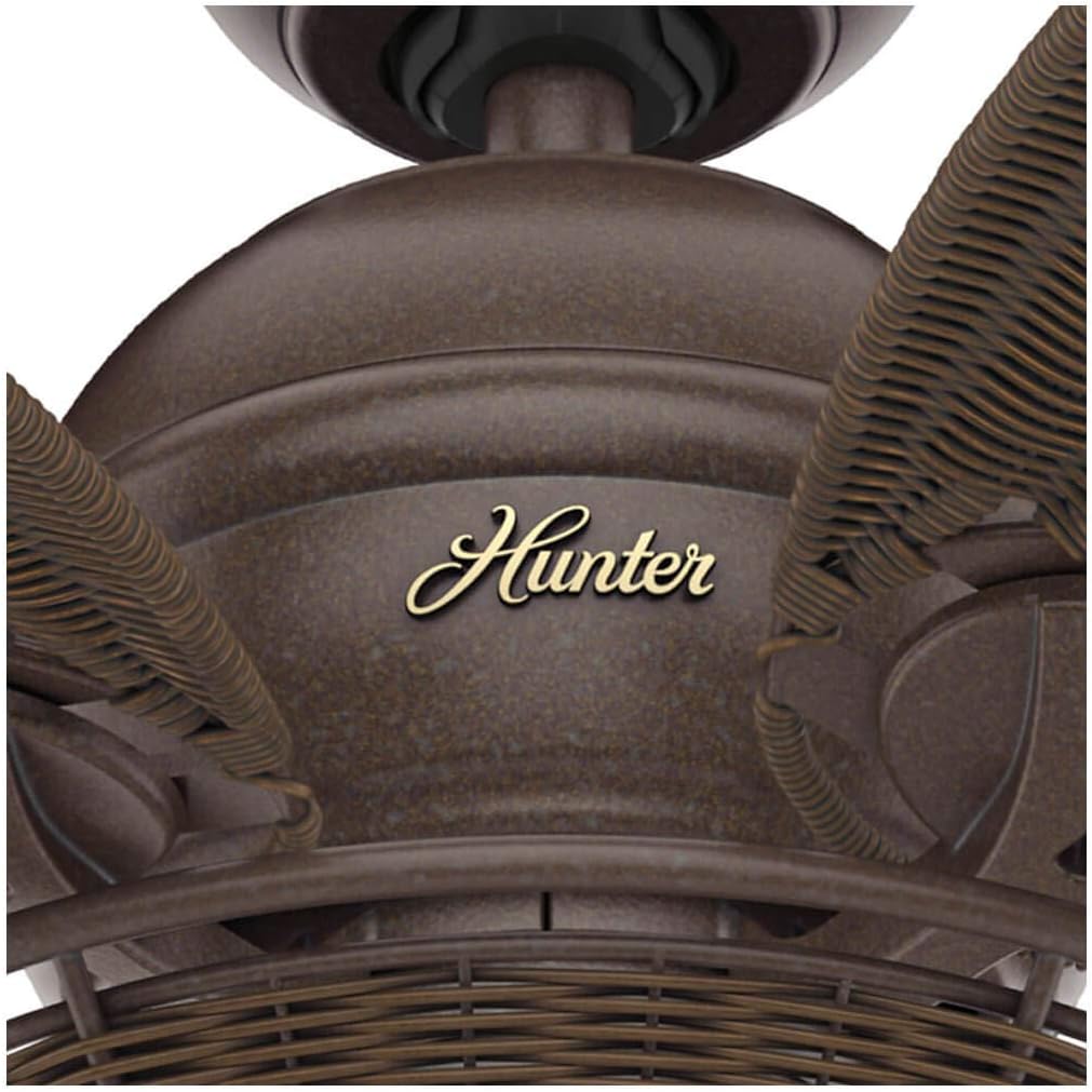 HUNTER FAN Indoor-Deckenventilator Caribbean Breeze 137 cm mit Beleuchtung und Zugschalter, Bronze v