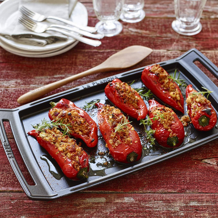 STAUB Grillplatte aus Gusseisen, 47 x 24,9 cm