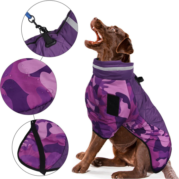 OCSOSO Hundemantel Winter, Hundejacke Hundepullover für Kleine Mittlere Grosse Hunde - Wasserdicht W