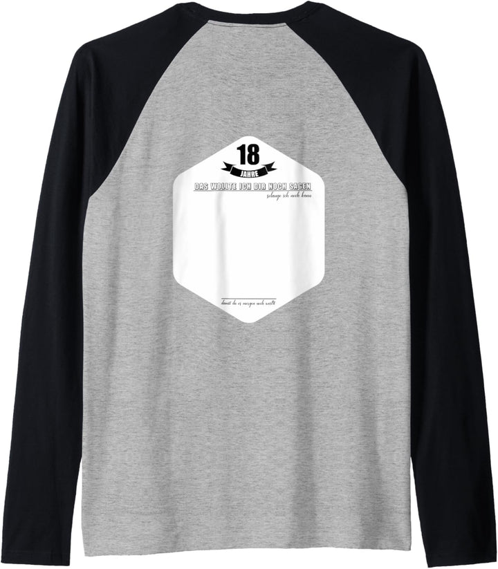 18 Jahre Geburtstag Party Lustiges 18 Geburtstag Gästebuch Raglan