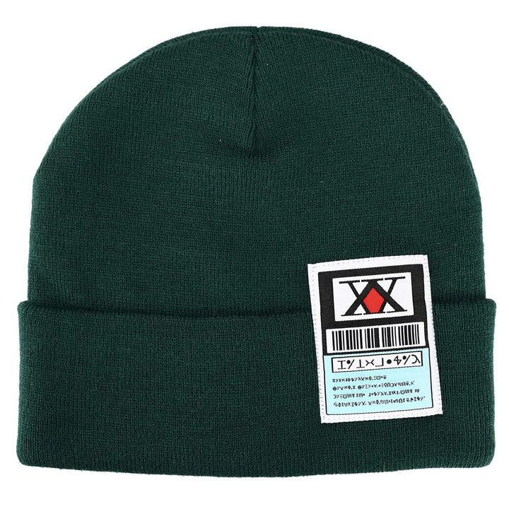 Hunter X Hunter Gerippte Strickmütze, Grün Dunkelgrün, Dunkelgrün
