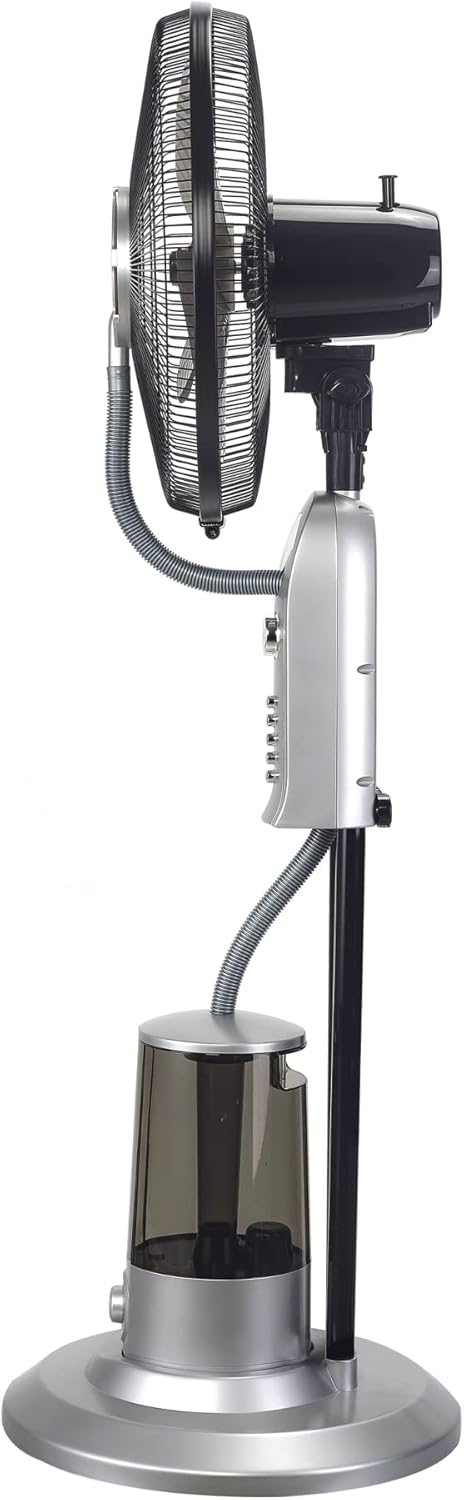 in.tec Nebelventilator 75W mit Wassernebel mit 3 Geschwindigkeitsstufen Standventilator Ventilator B