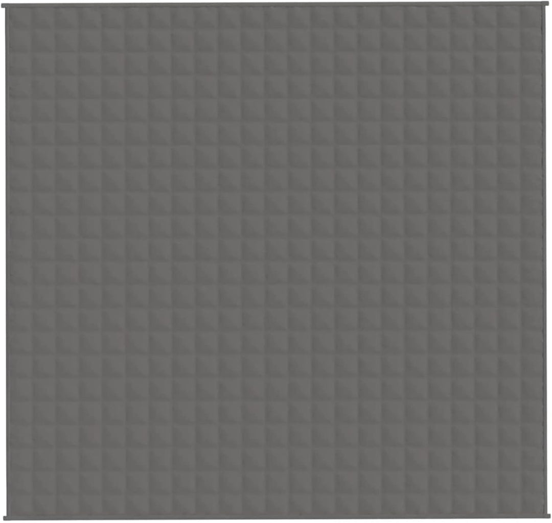 Gewichtsdecke Grau 220x240 cm 15 kg Stoff Schwere Decke für tiefen Schlaf und bessere Erholung