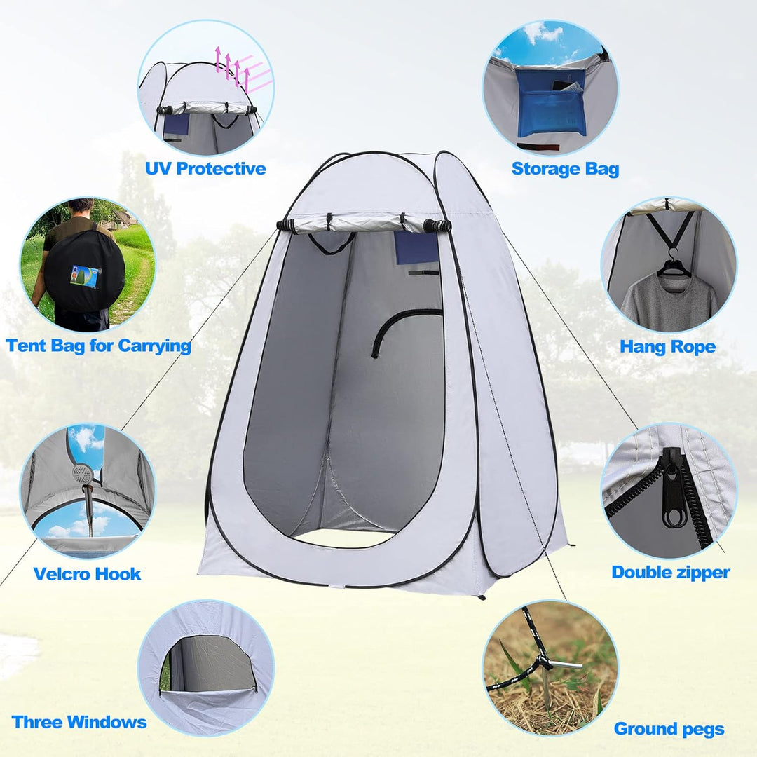 TUKAILAI Camping Toilettenzelt Duschzelt Pop Up Umkleidezelt Privatsphäre Toilette Umkleidekabine La