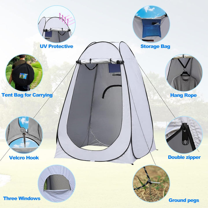TUKAILAI Camping Toilettenzelt Duschzelt Pop Up Umkleidezelt Privatsphäre Toilette Umkleidekabine La