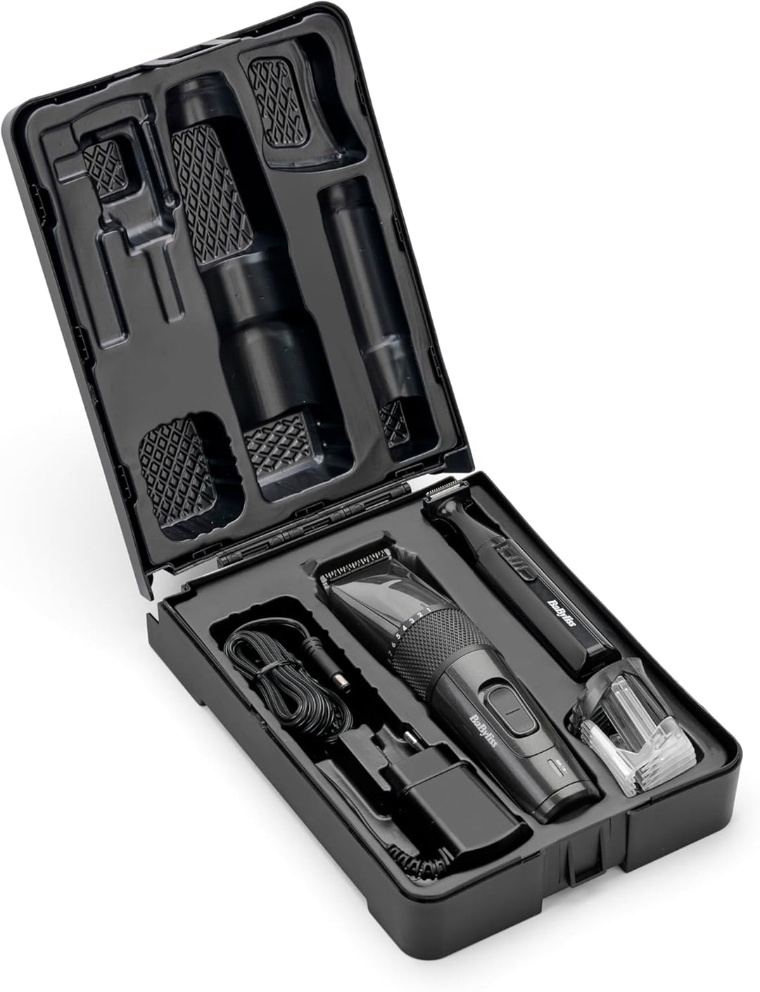 BaByliss Men Carbon Titanium Akku Haarschneider für Kopf- und Barthaare 26 Schnittlängen 0, 5mm-25mm