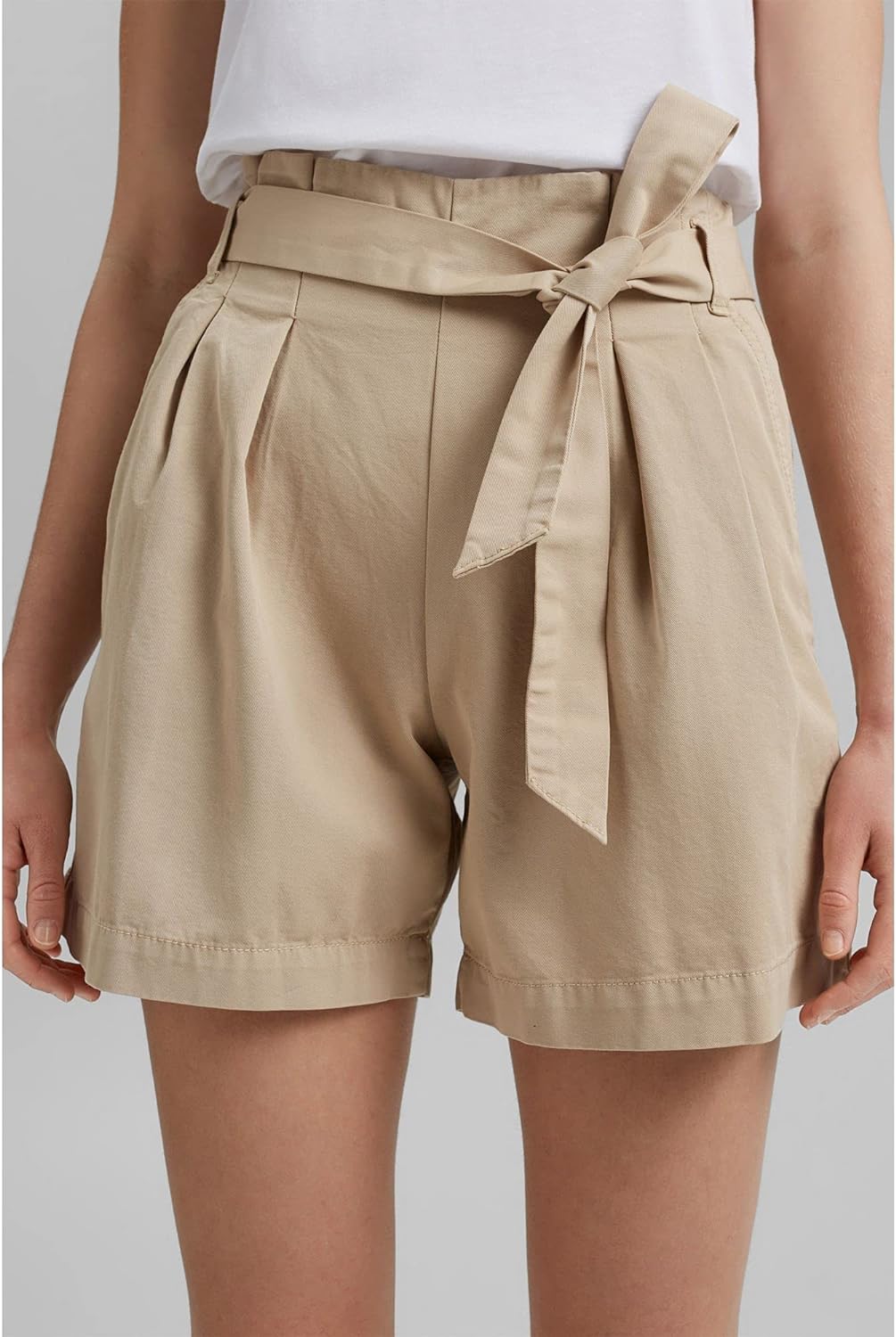 edc by ESPRIT Damen Shorts 041cc1c310, 270/Beige, 36