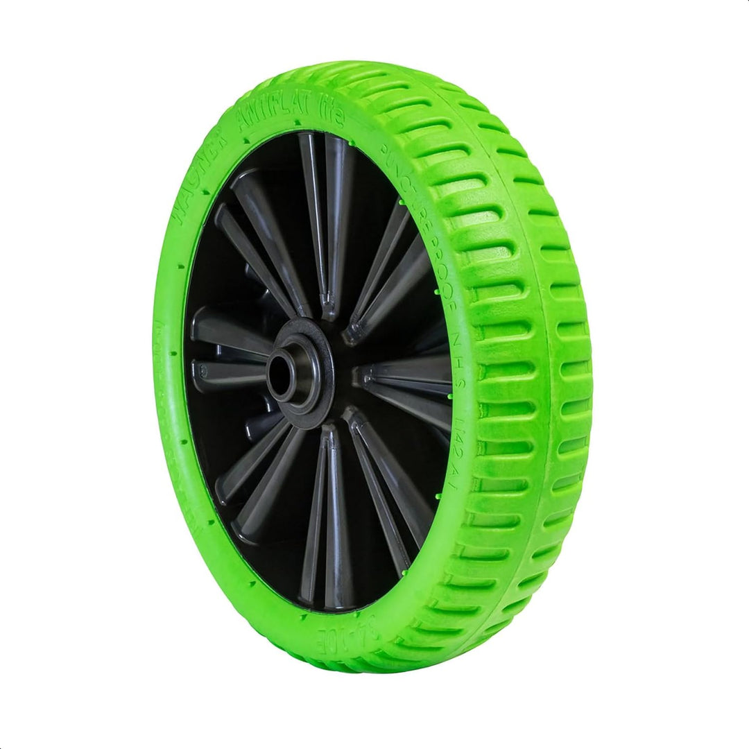 Wagner Schubkarrenrad - PANNENSICHER - PU geschäumtes Rad, Durchmesser Ø Rad 332 x 65 mm, Achsloch 2