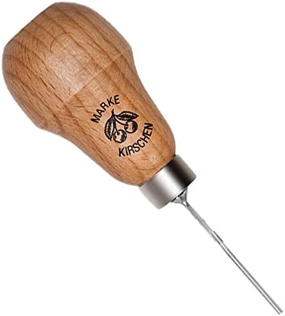 "KIRSCHEN" Werkzeuge 5715000 | Zierschnitzeisen gebogen mit Birnenheft, 1mm, Stich 6 Stich 6 gebogen
