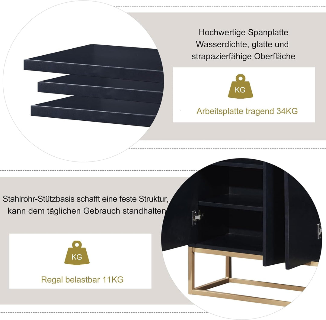 Aufbewahrungsschrank mit Tür, Kleiderschrank mit Regal Sideboard, Esszimmer, Garderobe, Wohnzimmer,