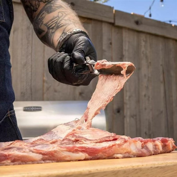 Edelstahl Werkzeugkit zum Entfernen der Rippenmembran Rib Prep Pro Rib Membrane Removal Tool für die