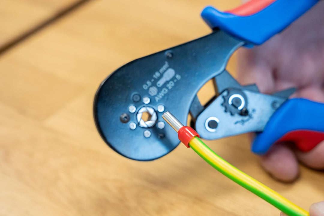 WEICON TOOLS Crimpzange 16 mm² HEX, Crimpzange für Kabel von 0,5-16 mm² (20-5 AWG), Aderendhülsencri