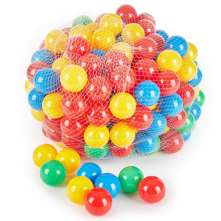 Bieco Bälle für Bällebad | 250 Stück, Grösse ca. 6 cm | Bunte Bälle | Kinder Bällebad Bälle | Plasti