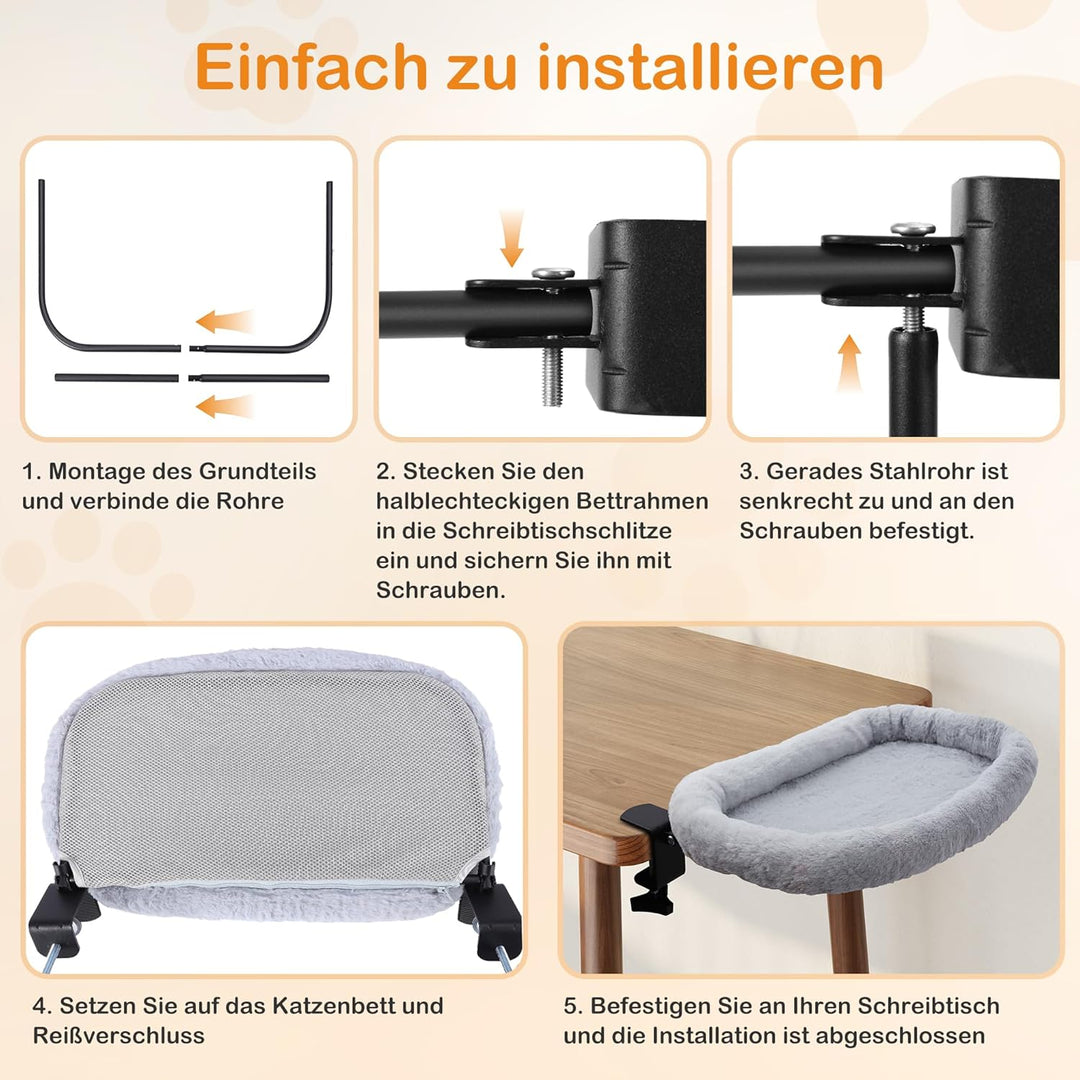 Hängebett für Katzen 90° Foldable Katzenbett Katzenliege Katzenhängematte katzenkorb zum schlafen Ka