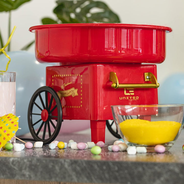 United Entertainment Cotton Candy Maker/Zuckerwattemaschine/Zuckerwatte Maschine - Kunststoff - Rot