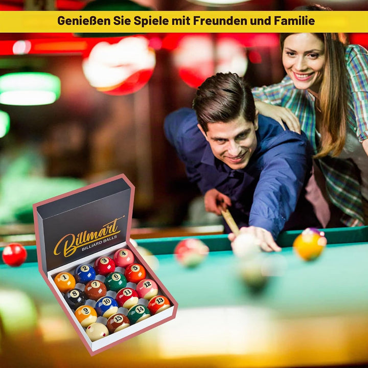 Premium-Billardkugel-Set, Zubehör für den Billardtisch, 16 Kugeln in Standardgrösse (57,2 mm) Turnie