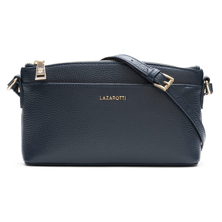 Lazarotti Bologna Leder Umhängetasche Damen | verstellbarer Schultergurt | mittelgrosse Crossbody Ba