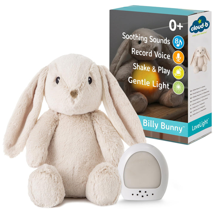 Cloud.b LoveLight™ Buddies - Billy der Hase | Beruhigende Klänge | Sprachaufnahme | Shake & Play | S