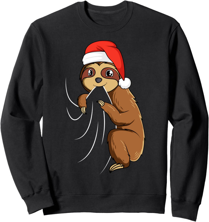 Faultier Weihnachten Kinder Mädchen Damen Sweatshirt