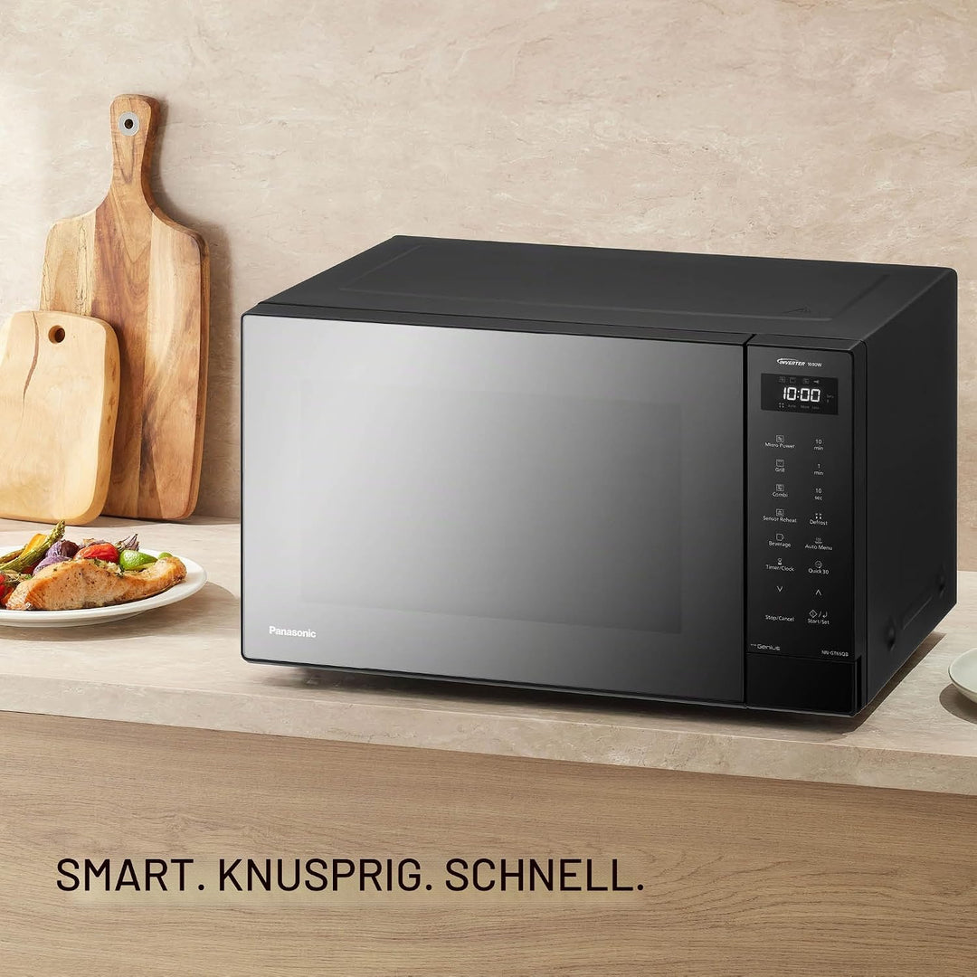 Panasonic NN-GT65QBEPG 31L Kombi-Mikrowelle mit Grillfunktion, 23 Automatische Programme,1000 W, Kom