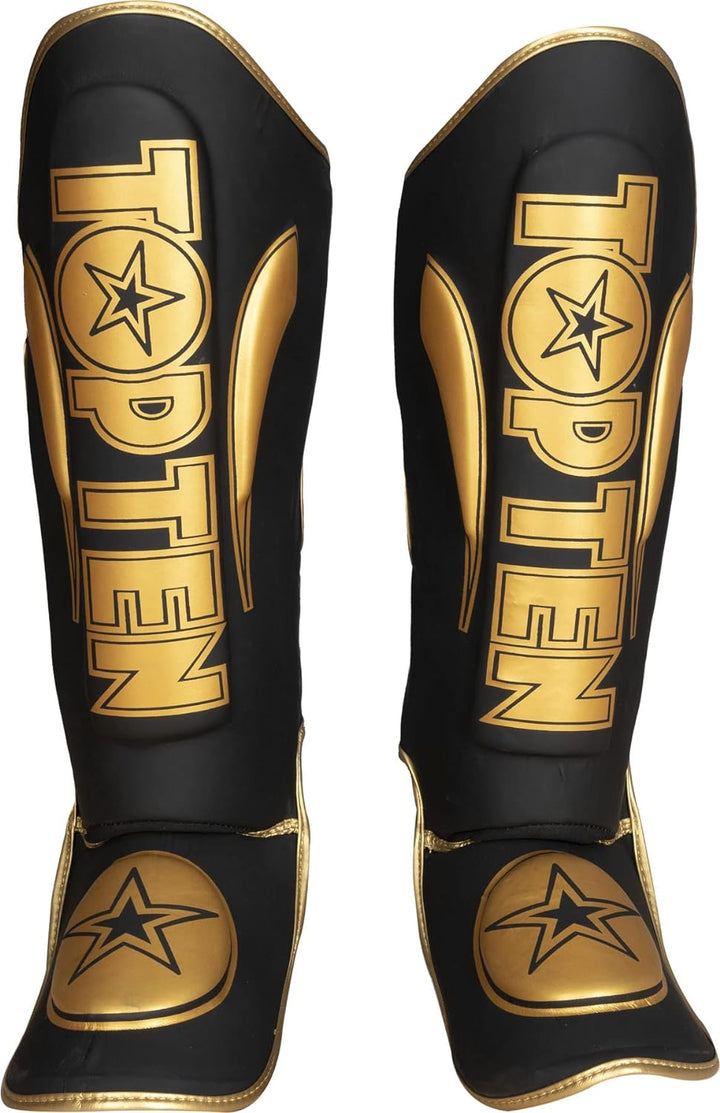 TopTen Schienbeinschutz „Star Light“ Schwarz - Gold XS, Schwarz - Gold XS