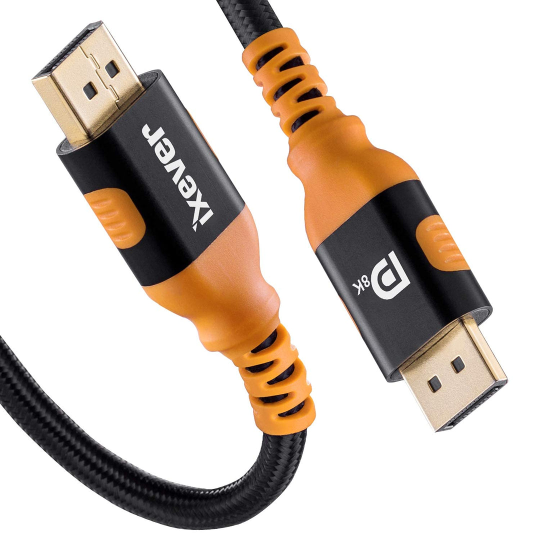 IXEVER 8K DisplayPort Kabel 1.4 5M, DisplayPort auf DisplayPort 1.4 Kabel Unterstützung HBR3 HDR10 H