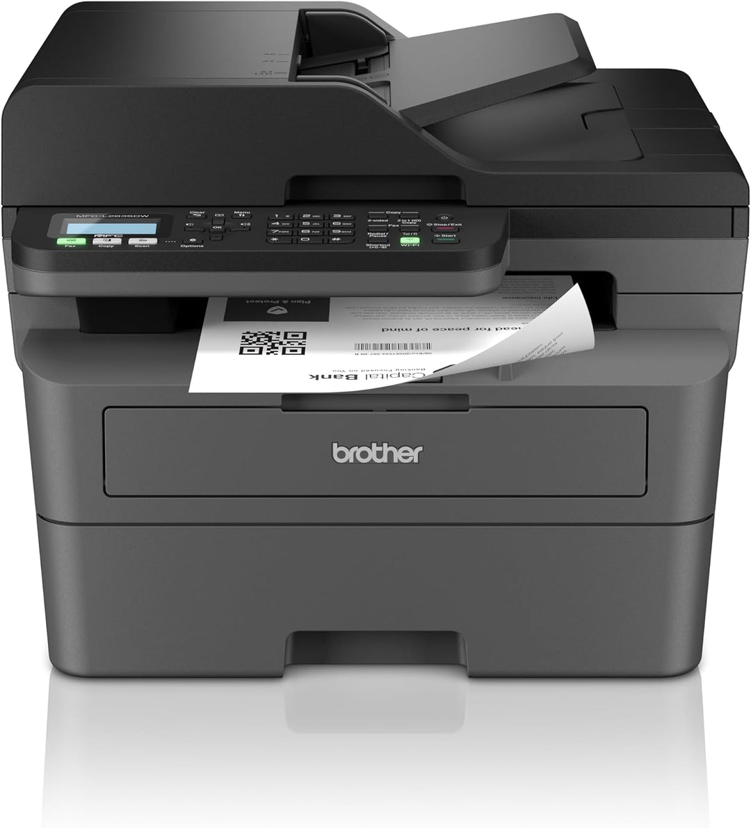 Brother MFC-L2835DW | 4-in-1-Multifunktionsdrucker (Drucken/Scan/Kopieren/Faxen) Laserdrucker Monoch