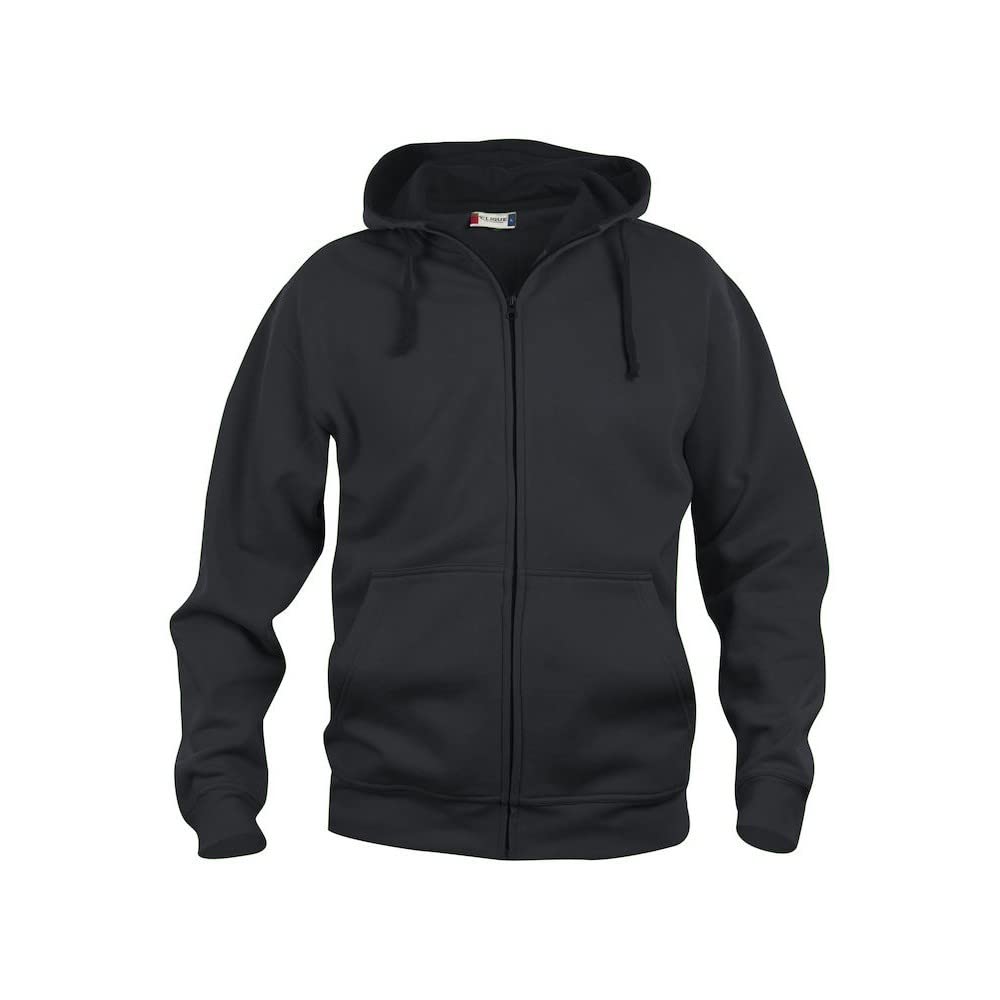 Clique Herren Basic Full Zip Hoody Kapuzenpullover M Schwarz, M Schwarz