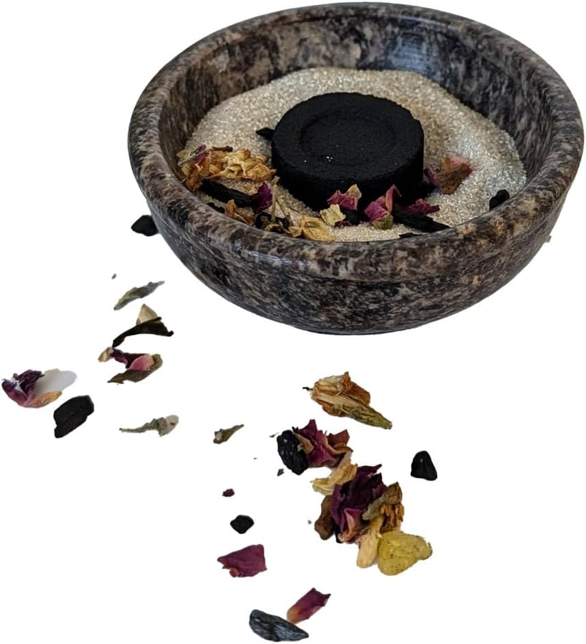 Räuchern Starter Set 12-TLG Zubehör für Anfänger, auch für Weihrauch geeignet + 7 cm Räucherschale +