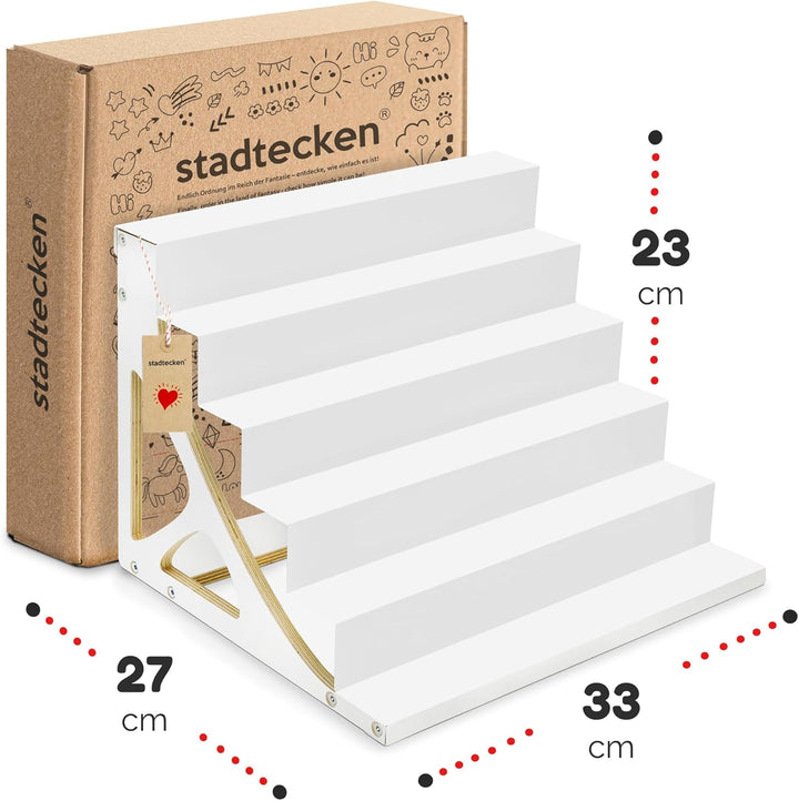 stadtecken® Magnetisches Regal für Musikbox-Figuren – Passend für Kallax und mehr | Optional mit Pla