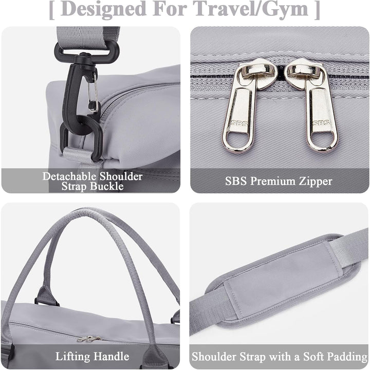 SEAFEW Reisetasche Klein, 40x20x25 Ryanair Handgepäck Tasche für Flugzeug Weekender Sporttasche Dame