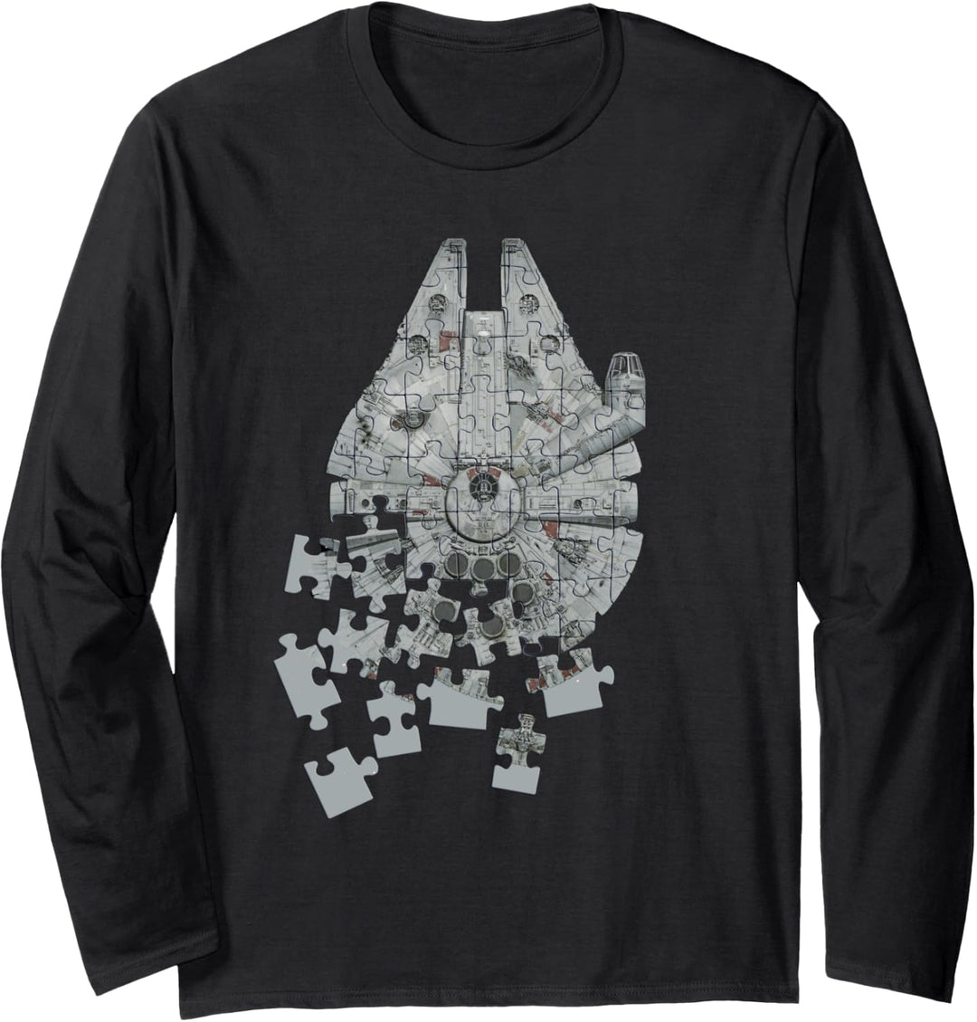 Star Wars Millennium Falcon Puzzle Langarmshirt
