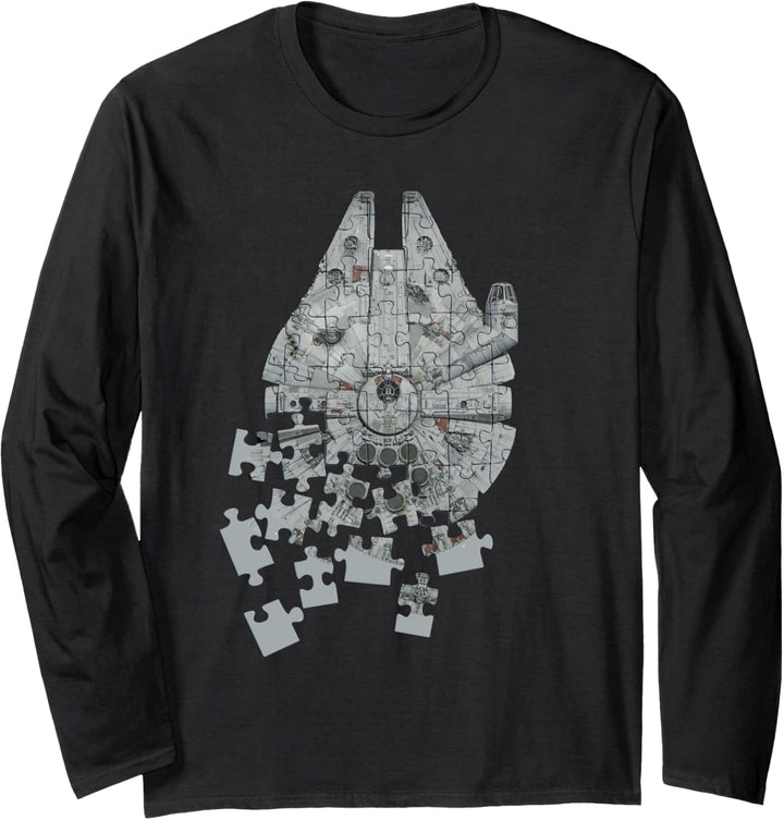 Star Wars Millennium Falcon Puzzle Langarmshirt