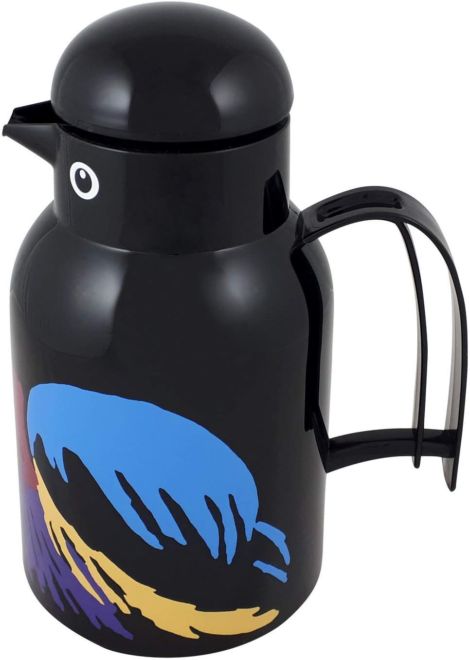 Helios Thermo-Bird Paradiesvogel Kunststoff-Isolierkanne, schwarz, 1 Liter, Schwarz
