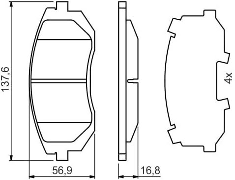 Bosch 986494653 Bremsbelag