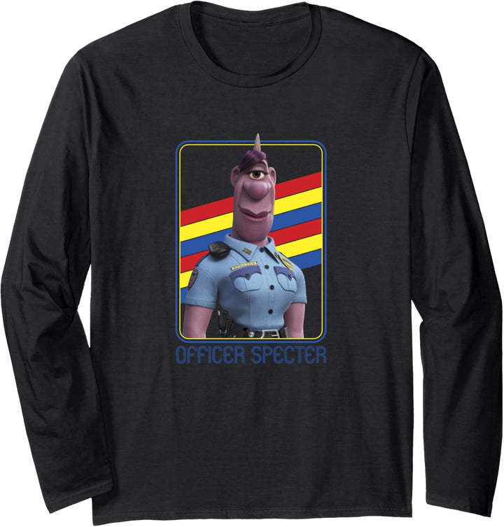 Disney Pixar Onward Officer Specter Retro Regenbogen Portrait Langarmshirt