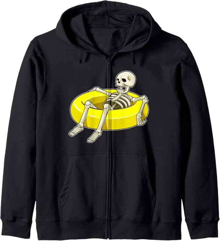Skelett Schwimmen Rettungsring Wassersport Kapuzenjacke