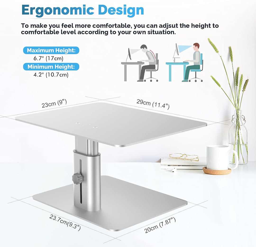 GOKEDA Monitor-Ständer, höhenverstellbar, aus Metall, kompatibel mit Laptop, Computer, Display, iMac