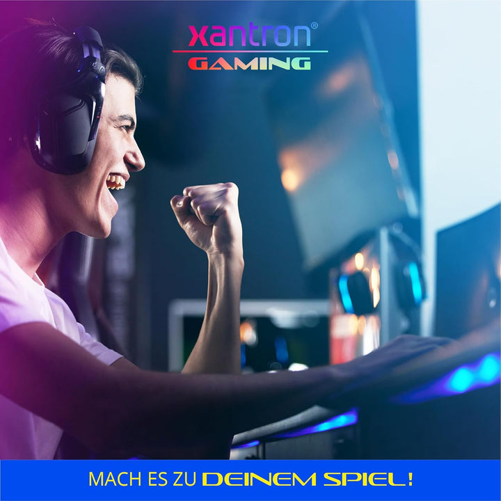 Xantron® Headset Halterung mit dynamischer RGB Beleuchtung & Induktiver Ladestation/Ideal für passio