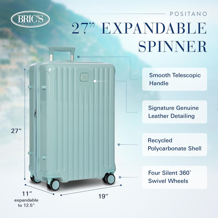 Brics Positano - 4-Rollen-Trolley M 69 cm erw. hellblau, Hellblau