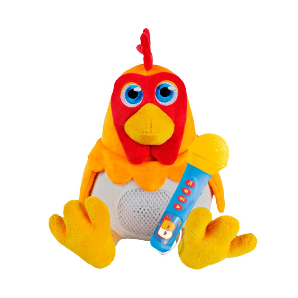 Hahn Bartolito mit Mikrofon Die Farm von Zenon (Reig4935)