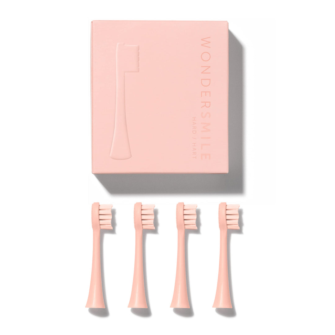 Wondersmile Ersatzbürsten Schallzahnbürste (Hard, Atomic Rose, 4er Pack) - Bürstenköpfe für Wondersm